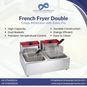Double the Deliciousness: Equicare's French Fryer for Commercial Kitchens